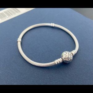 Pandora Sterling Silver Starry Sky Clasp Bracelet with Zirconia